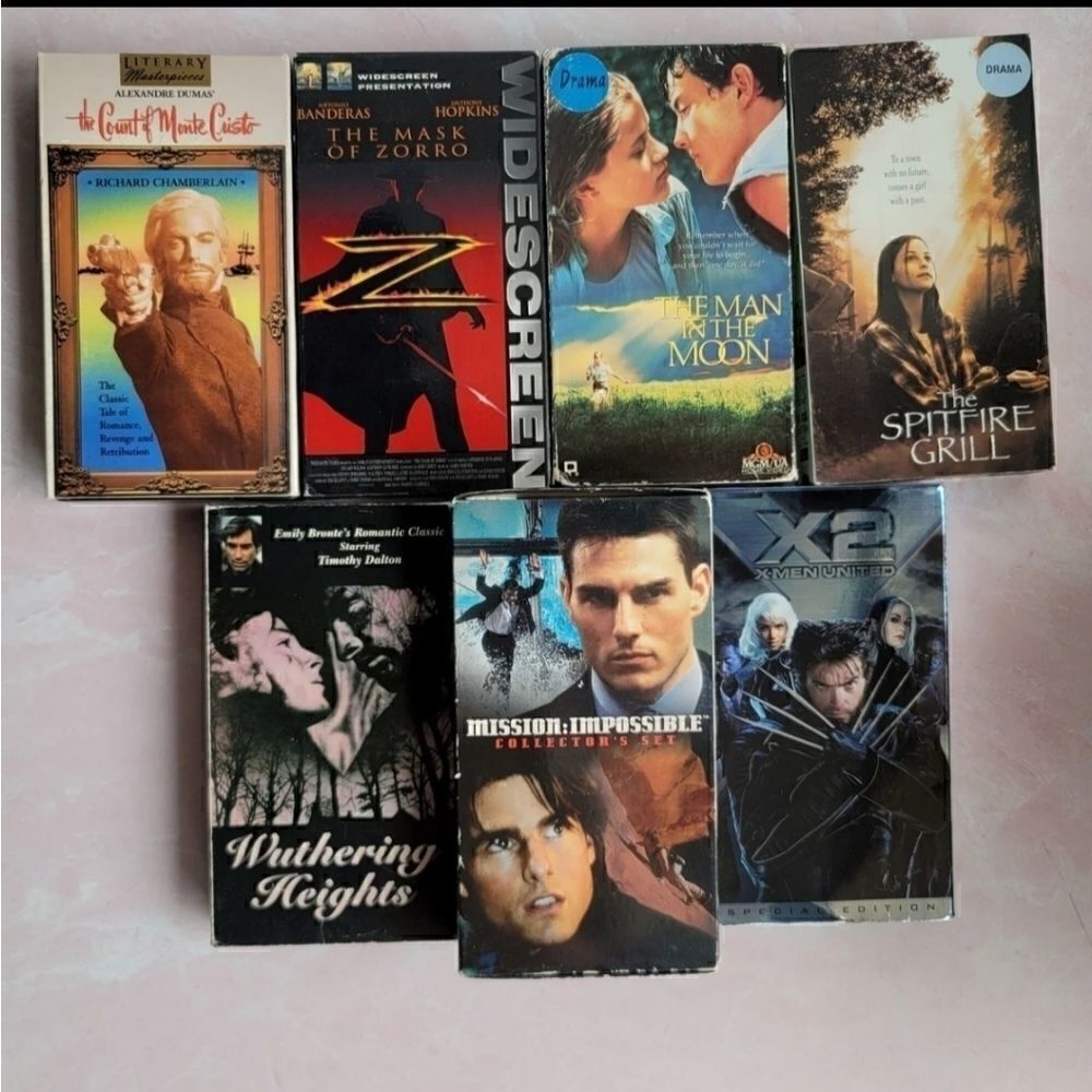 Bundle of action drama vhs cassette tapes nostalgi